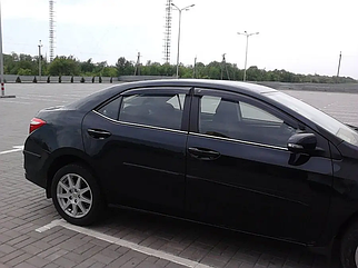 Дефлектори вікон, вітровики на Toyota Corolla XI (E160, E170) седан 2012-2018 (скотч)