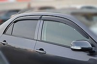 Дефлекторы окон, ветровики на Toyota Corolla X (E140, E150) седан 2007-2012 (скотч)