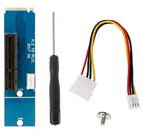 Райзер M.2 to PCI-E 4x (RX-riser-M.2-PCI-E 4x) синий переходник м2