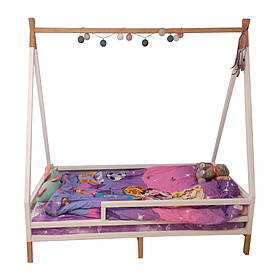 Дитяче ліжечко-будиночок з дерева (з Вільхи/Липи/Ясеня) "Умка"