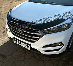 Мухобойка, дефлектор капота Hyundai Tucson 2015-2020 (Sim)