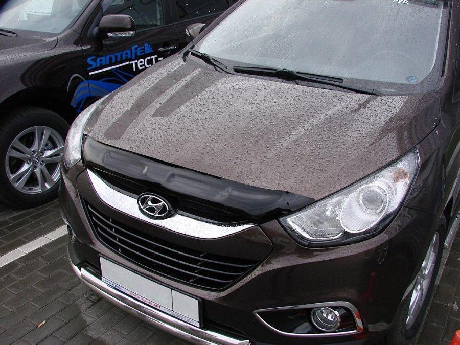 Мухобойка, дефлектор капота для Hyundai IX-35 2010-2015 (SIM)