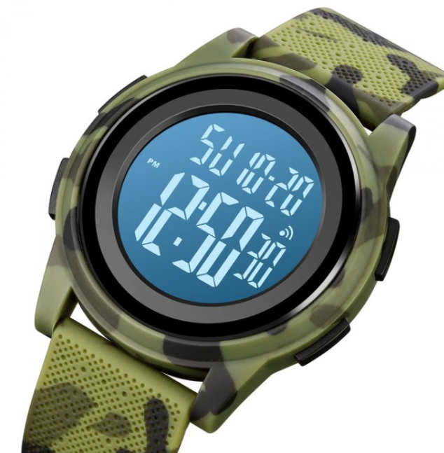 Хороші бюджетні чоловічі армійські та тактичні годинники кварцові з каучуковим ремінцем, фото 1