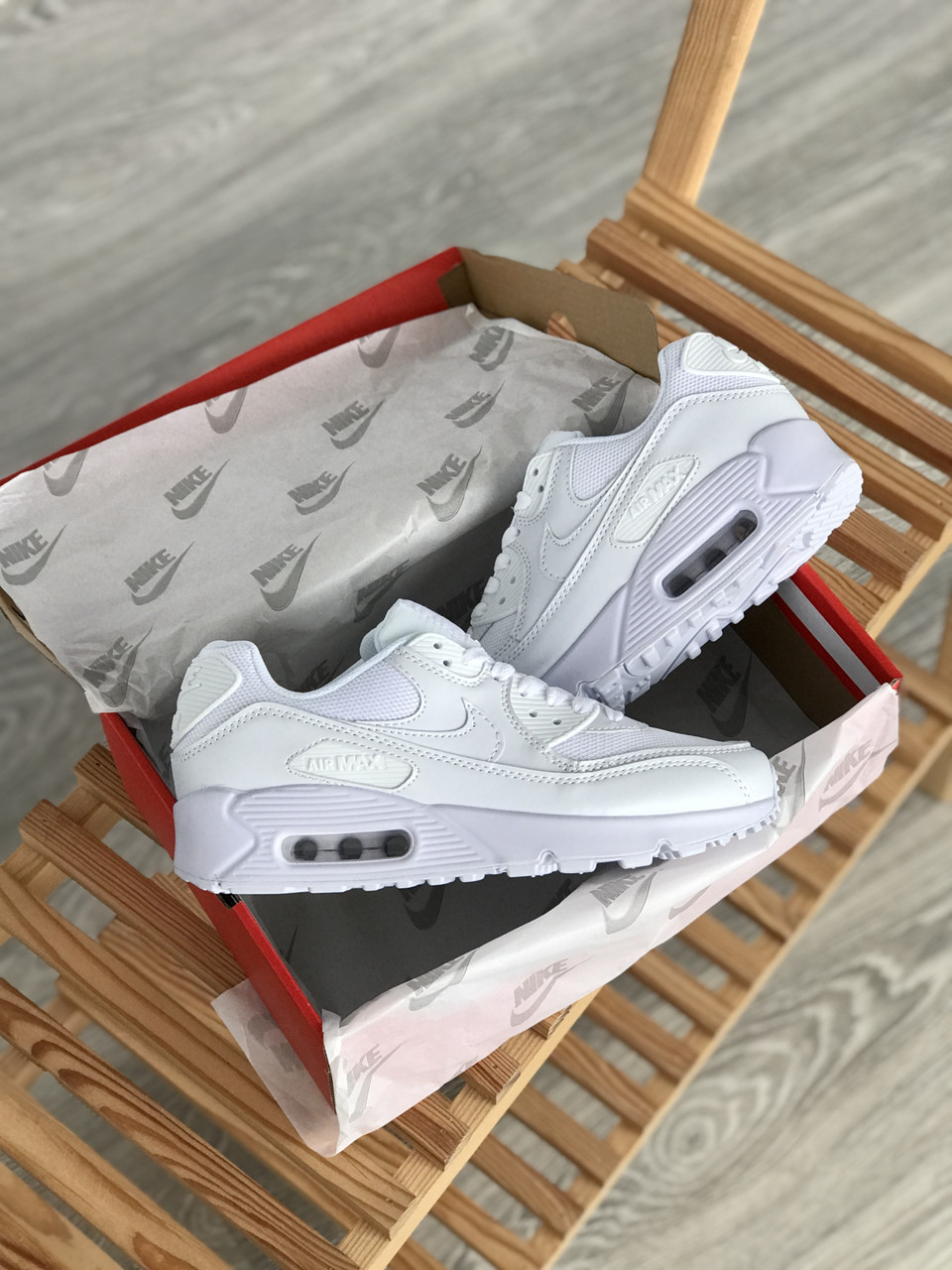 Купить Кроссовки мужские и женские Nike Air Max 90 white / Найк аир ...