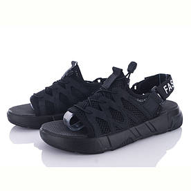 Модні сандалі чоловічі чорні на піні