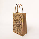 Подарункові пакети з крафт паперу 150*90*240 Маленькі пакетики для подарунка Пакети для сувенірів, фото 2