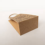 Подарункові пакети з крафт паперу 150*90*240 Маленькі пакетики для подарунка Пакети для сувенірів, фото 8
