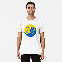 Футболка з принтом "Українські коти Інь та Ян (синій та жовтий) 2" Push IT