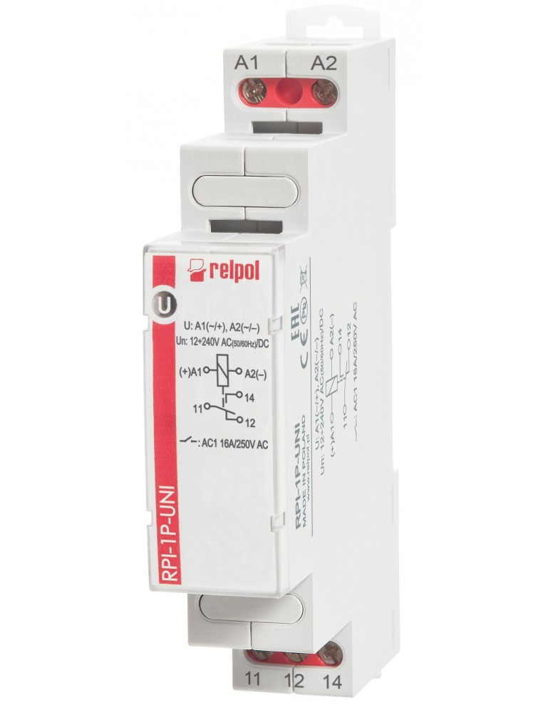 Реле електромагнітне модульне 12...240 V AC/DC