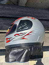 Шолом із бородою сірий із коміром HELMETS, фото 5