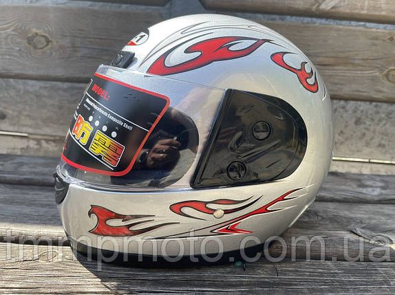 Шолом із бородою сірий із коміром HELMETS, фото 1