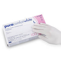 Перчатки нитриловые белые L, AMPri Puracomfort