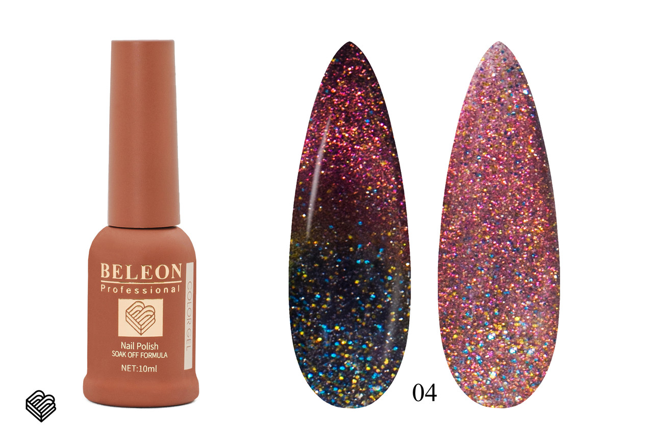 Гель-лак BELEON 12D Peacock Cat Eye 10мл №04