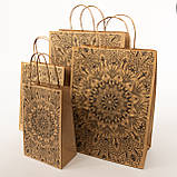 Подарункові пакети з крафт паперу 150*90*240 Маленькі пакетики для подарунка Пакети для сувенірів, фото 5
