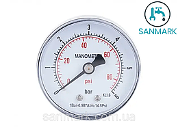 Манометр SD Forte заднє підключення 6 бар (SD1716B)
