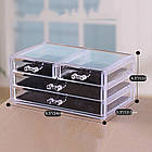 Акриловий органайзер для косметики (24x19x15) Cosmetic Storage Box / Настільний бокс для косметики, фото 8
