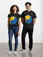 Парні футболки з принтом "Синій і жовтий коти Інь і Ян" Push IT