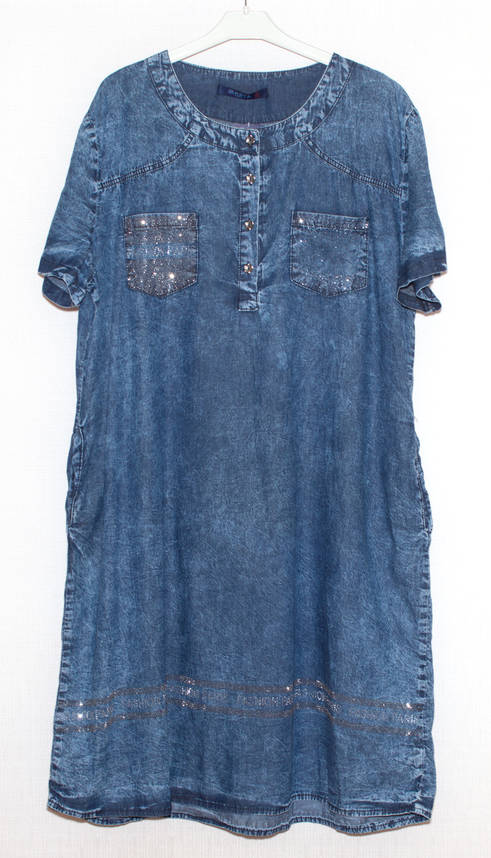 Джинсова сукня на літо великого розміру 6xl,7xl, фото 1