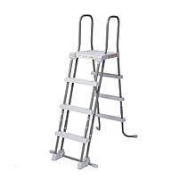 Драбина для басейну Intex 28076, 122 см, зі знімними щаблями, з майданчиком