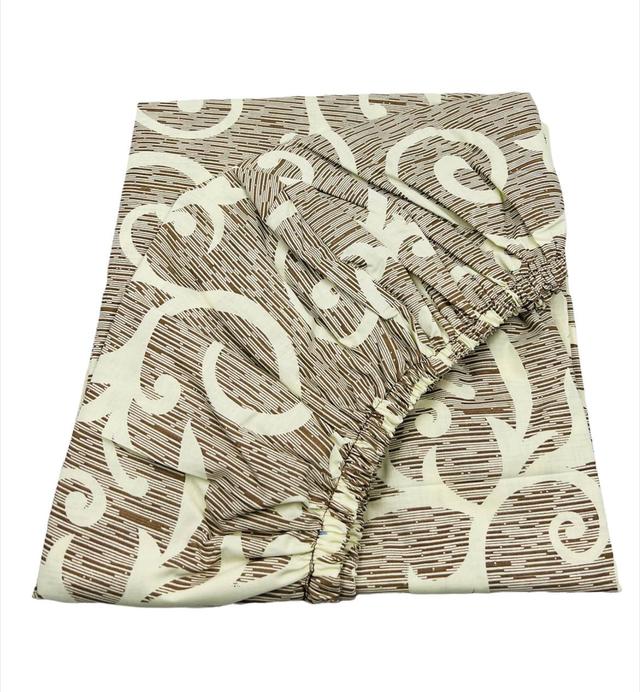 Простынь на резине Простынь на резинке двуспальная "Вензель крупный" | Бязь 160x200 см Серый