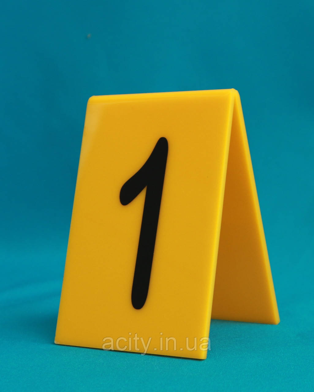 Нумерація на стіл двостороння жовта