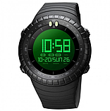 Кварцові тактичні чоловічі електронні наручні чорний годинник skmei з каучуковим ремінцем, фото 5