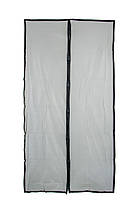 Дверна москітна сітка на магнітах Чорна 100х210 см, сітка на двері від комарів | москитная сетка на дверь