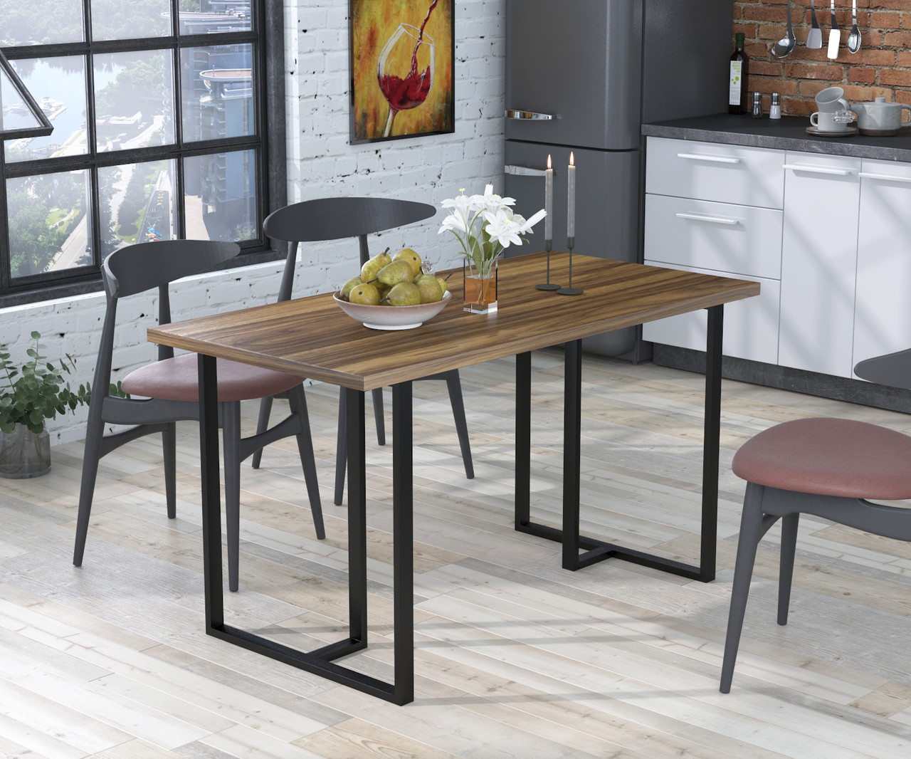 Стіл обідній Тетра Loft Desing у кольорі Горіх Модена, фото 1