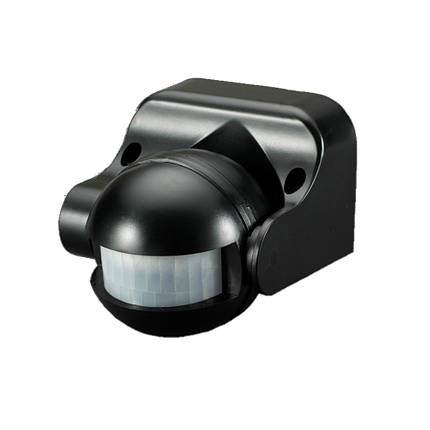 Датчик руху Velmax чорний V-IMS-09, AC220-240V, кут 180 (ST09) 29-22-09, фото 1