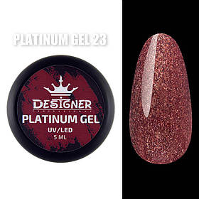 Гель – платинум Platinum Gel Дизайнер із мерехтінням, 5 мл. Смородина 23