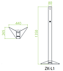 Підлогова стійка для терминалів VisibleLight - ZKTeco ZK-L1, фото 3