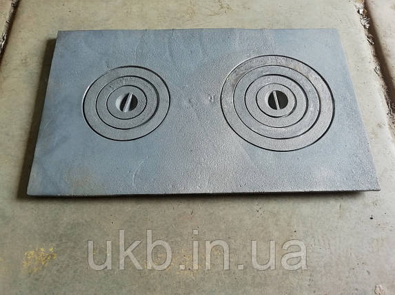 Поверхня чавунна двокамфорна 750*450 мм "ГОСТ" (32кг), фото 2