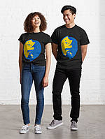 Парні футболки з принтом "Синій і жовтий коти Інь і Ян" 1 Push IT