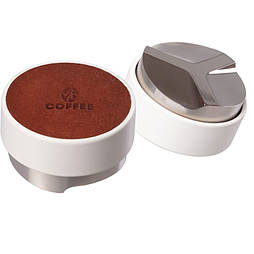 Кавовий дистриб'ютор (розрівнювач) VD Coffee Leather Колір - Коричневий Діаметр: 58 мм