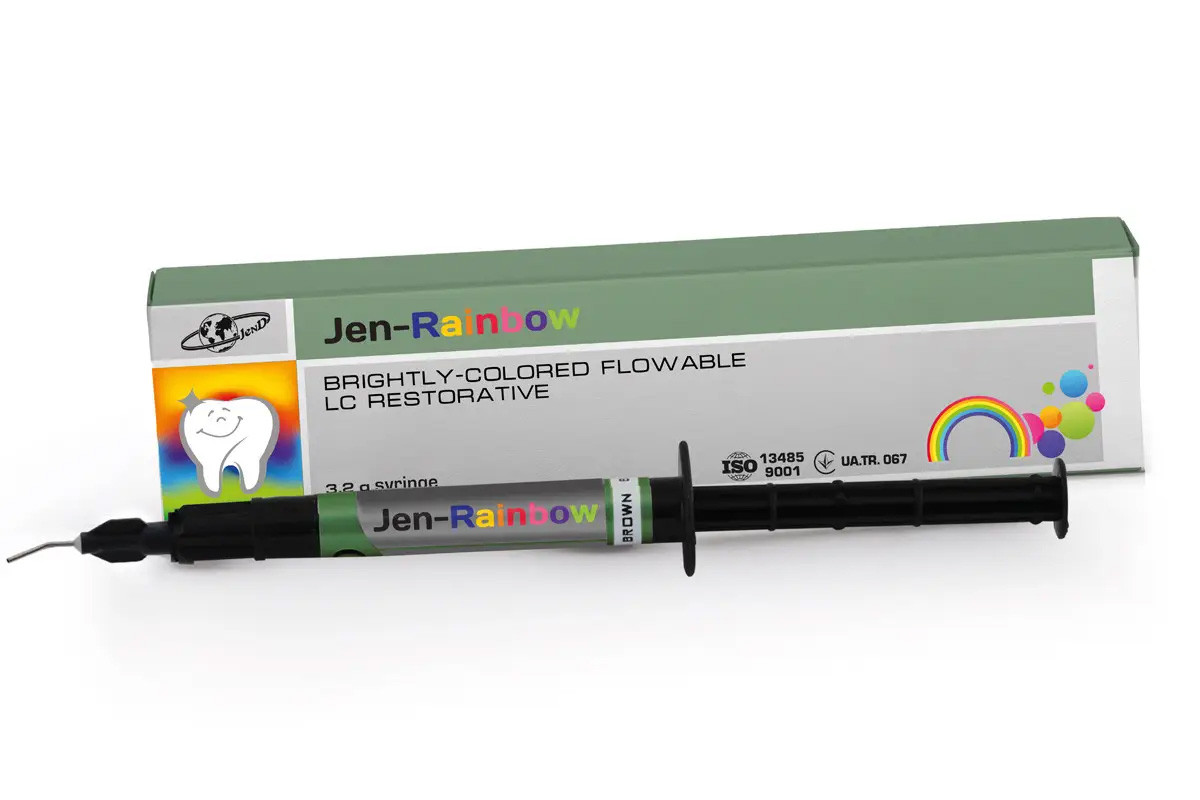 Jen-Rainbow, червоний (Сlear Red), шпор. 2 мл, кольоровий композит рідкісний, Джен-Рейнбоу червонийй)