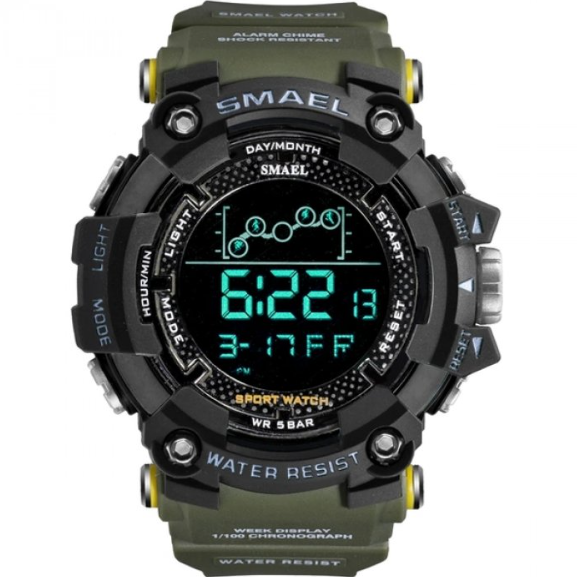 Чоловічий наручний годинник незвичайний тактичний бюджетний чоловічий кварцовий годинник з каучуковим ремінцем, фото 1