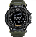 Якісний водонепроникний чоловічий військовоспортивний наручний годинник із секундоміром, будильником, фото 9