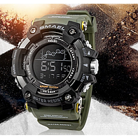 Якісний водонепроникний чоловічий військовоспортивний наручний годинник із секундоміром, будильником