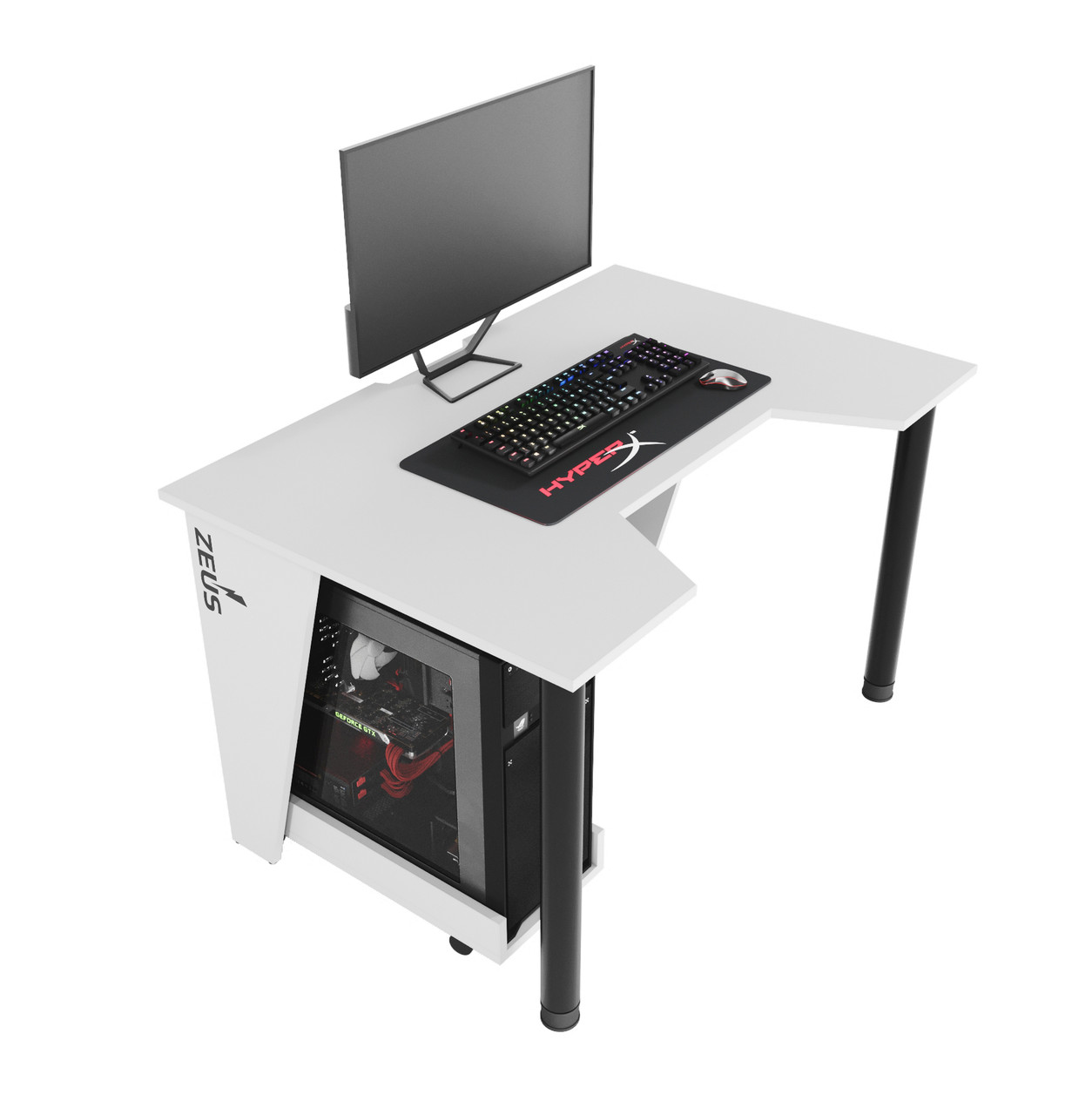 Геймерський стіл "GAMER-1" 120х80х75 см. Білий