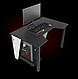 Геймерський стіл "GAMER-1" 120х80х75 см. Білий/Чорний, фото 7