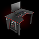 Геймерський стіл "GAMER-1" 120х80х75 см. Чорний/Червоний, фото 7