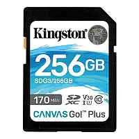 Карта пам&apos;яті SDXC 256GB UHS-I/U3 Class 10 Kingston Canvas Go! Plus R170/W90MB/s (SDG3/256GB)