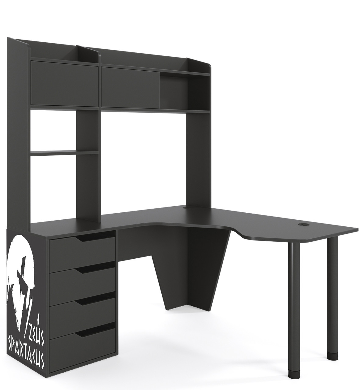 Геймерський стіл "Spartak" 148х140х75 см. Чорний, фото 1