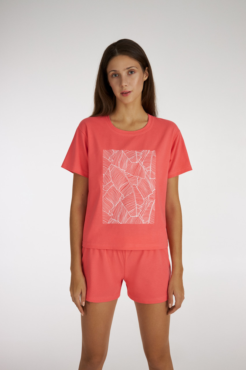Піжама жіноча ELLEN GOFRE шорти футболка LEAFS 2970/04/01, фото 1
