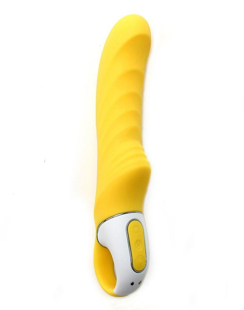 Мощный Вібратор Satisfyer Vibes Yummy Sunshine с гибким стволом и стимулирующим рельефом, 12 режимов