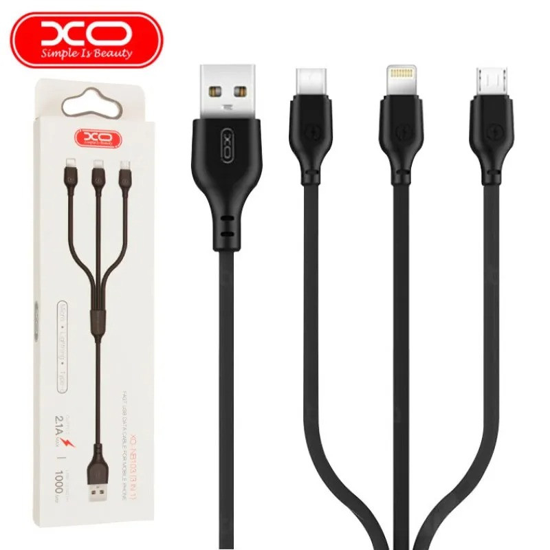 USB Кабель 3 в 1 XO NB103 (1m), фото 1