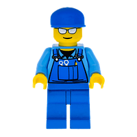 Фигурка Lego 973pb0410 Overalls with Tools in Pocket Blue City People cty0114 Б/У