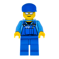 Фигурка Lego People 973pb0410 Overalls with Tools in Pocket Blue City cty0114 Б/У