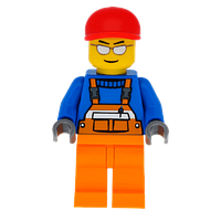 Фигурка Lego Construction 973px437 Overalls with Safety Stripe Orange City cty0294 Б/У