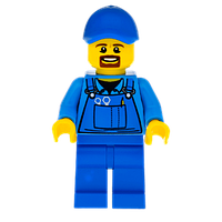 Фигурка Lego People 973pb0410 Overalls with Tools in Pocket Blue City cty0574 Б/У